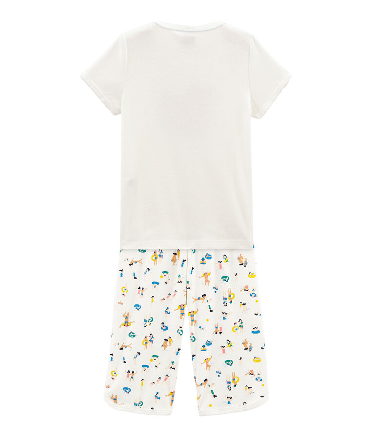 Girls' short Pyjamas white/multicolor