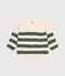 Children's Stripy Cotton Aran Pullover AVALANCHE /CROCO