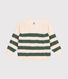 Children's Stripy Cotton Aran Pullover