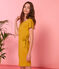 Women's short-sleeved dress BAMBOO green