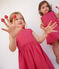 Girls' Sleeveless Linen Dress DELHI pink