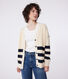 Women's stripy cotton cardigan