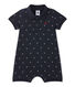 Baby boy's print romper with polo collar