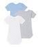 Pack of 3 baby boy bodysuits . white