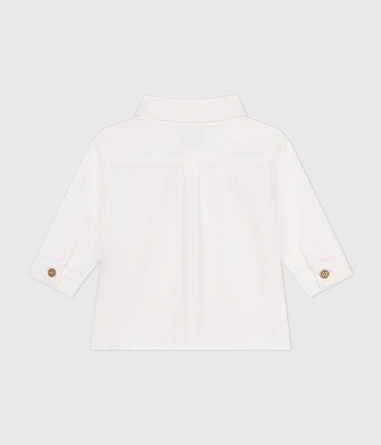 Babies' Cotton Pique Shirt ECUME white