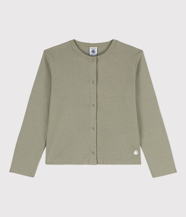 Girls' Cotton Cardigan green