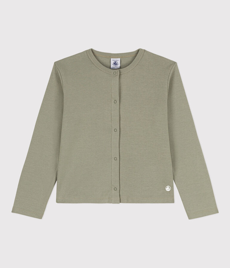 Girls' Cotton Cardigan green