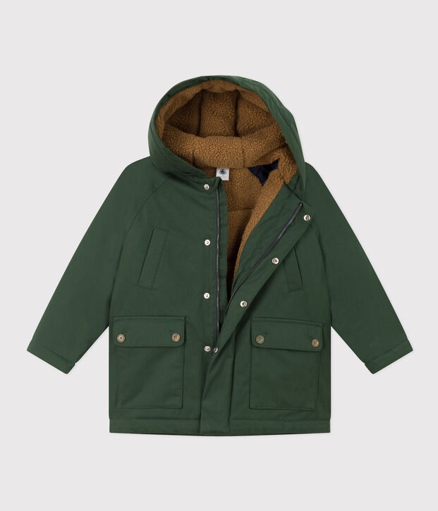 Children's unisex parka green