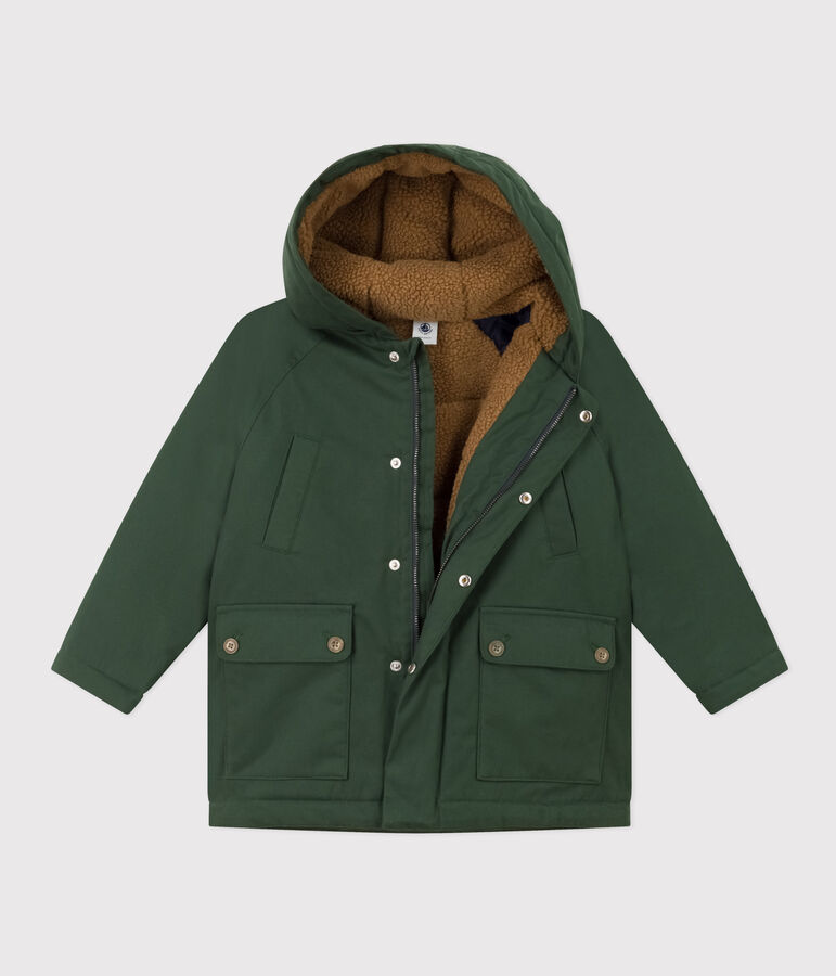 Children's unisex parka green