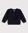 Babies' Knitted Cotton Cardigan blue