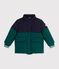 Children's plain colourblock puffer jacket green/blue