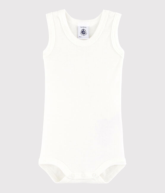 Baby Boys' Sleeveless Bodysuit MARSHMALLOW white