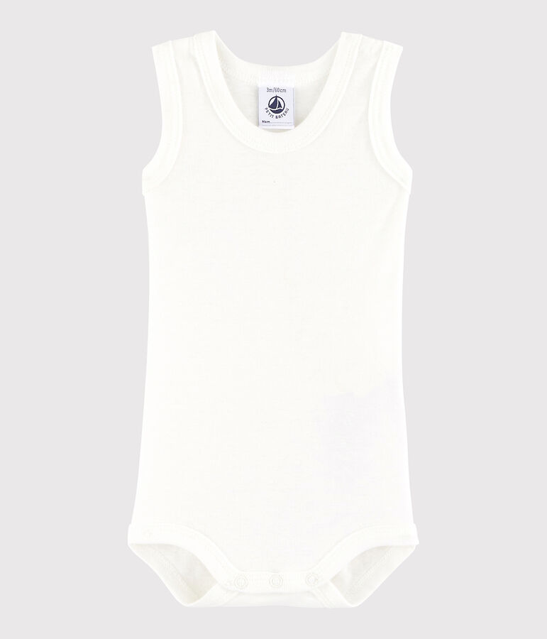 Baby Boys' Sleeveless Bodysuit white