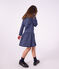 Children's long-sleeved stripy cotton dress blue/real