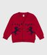 Children's wool and cotton cardigan with little motifs