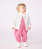 Babies' floral-print cotton cardigan MILK blue/SOIR