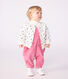 Babies' floral-print cotton cardigan