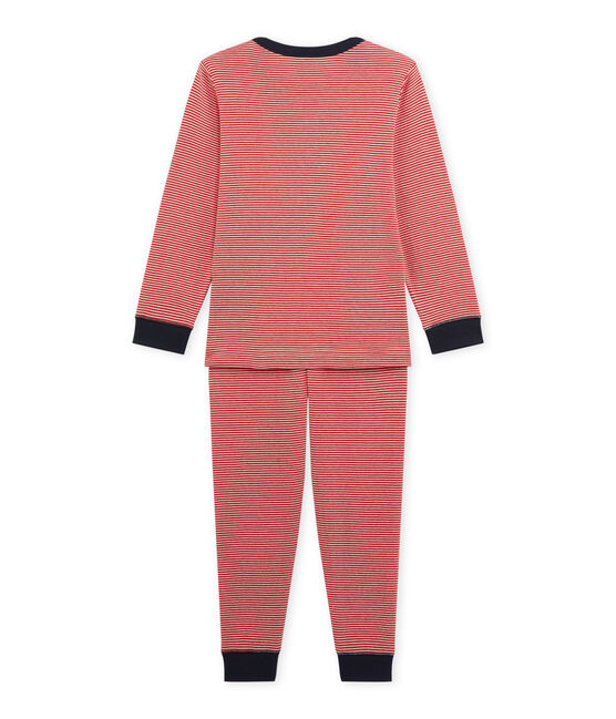 Boy's milleraies pyjamas FROUFROU red/COQUILLE beige