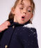 Children's pea coat in plain woollen broadcloth SMOKING