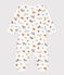 Babies' Footless Cotton Pyjamas MARSHMALLOW white/ECUREUIL