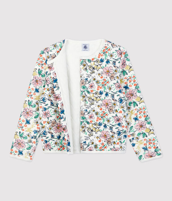 Girls' Tube Knit Cardigan MARSHMALLOW white/MULTICO white