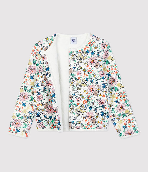 Girls' Tube Knit Cardigan white/multicolor