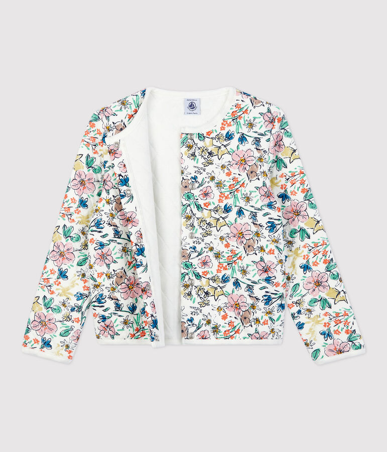Girls' Tube Knit Cardigan white/multicolor