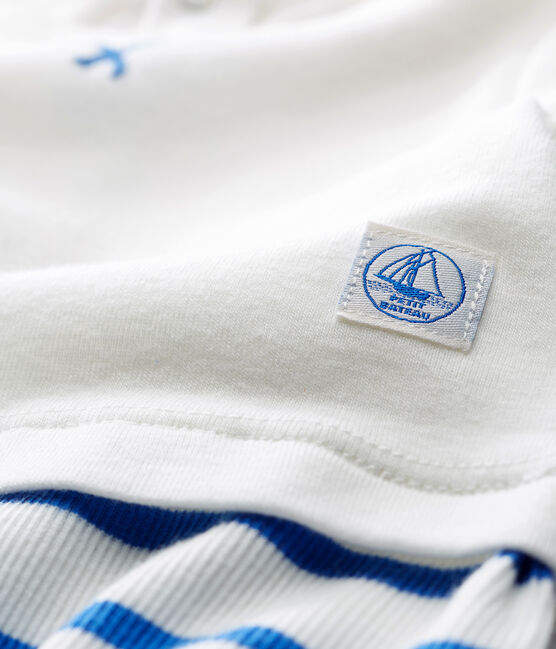 Baby boys' playsuit MARSHMALLOW white/COOL blue