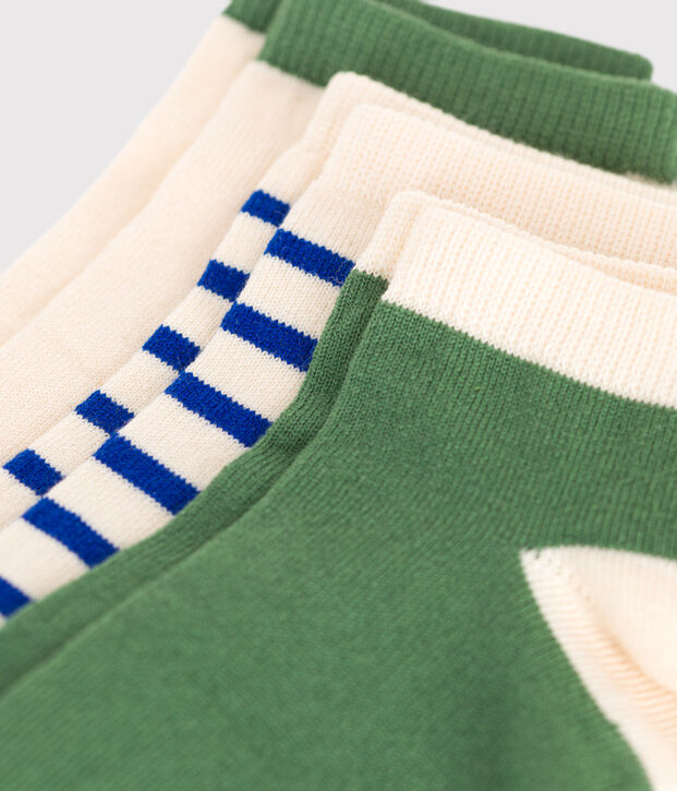 Pairs of children's stripy cotton socks - 3-pack multicolor