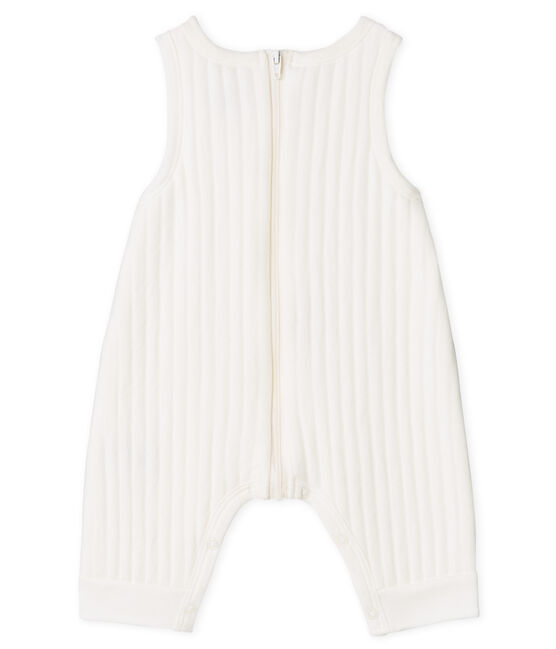 Baby Boys' Long Quilted Tube-Knit Dungarees MARSHMALLOW white