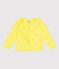 Children's plain cotton cardigan yellow
