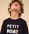 Children's unisex long-sleeved cotton T-shirt SMOKING blue/MULTICO white
