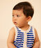 Babies' Terry Short Playsuit SURF blue/AVALANCHE