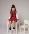 Children's Unisex Fleece Baseball Jacket TERKUIT red/MARSHMALLOW white