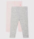 Pack of 2 leggings for baby girls