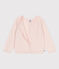 Children's cotton cardigan with a decorative stitch pattern FLEUR pink