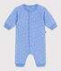 Babies' anchor print cotton playsuit with a collar