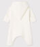 Babies' Long Jumpsuit in Quilted Tube Knit MARSHMALLOW white