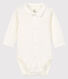 Baby boys' long-sleeved bodysuit with collar