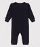 Footless Cotton and Lyocell Sleepsuit SMOKING blue