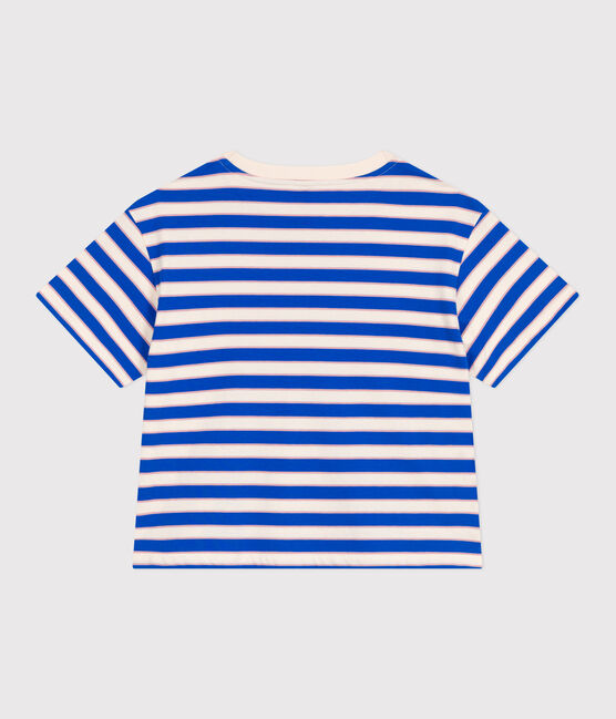 The Boxy stripy cotton T-Shirt for women AVALANCHE white/MULTICO