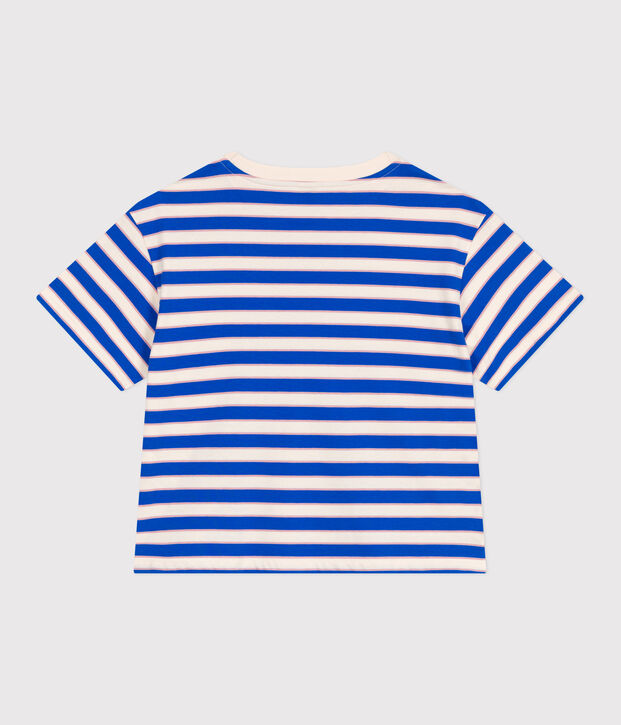 The Boxy stripy cotton T-Shirt for women Ecru/multicolor