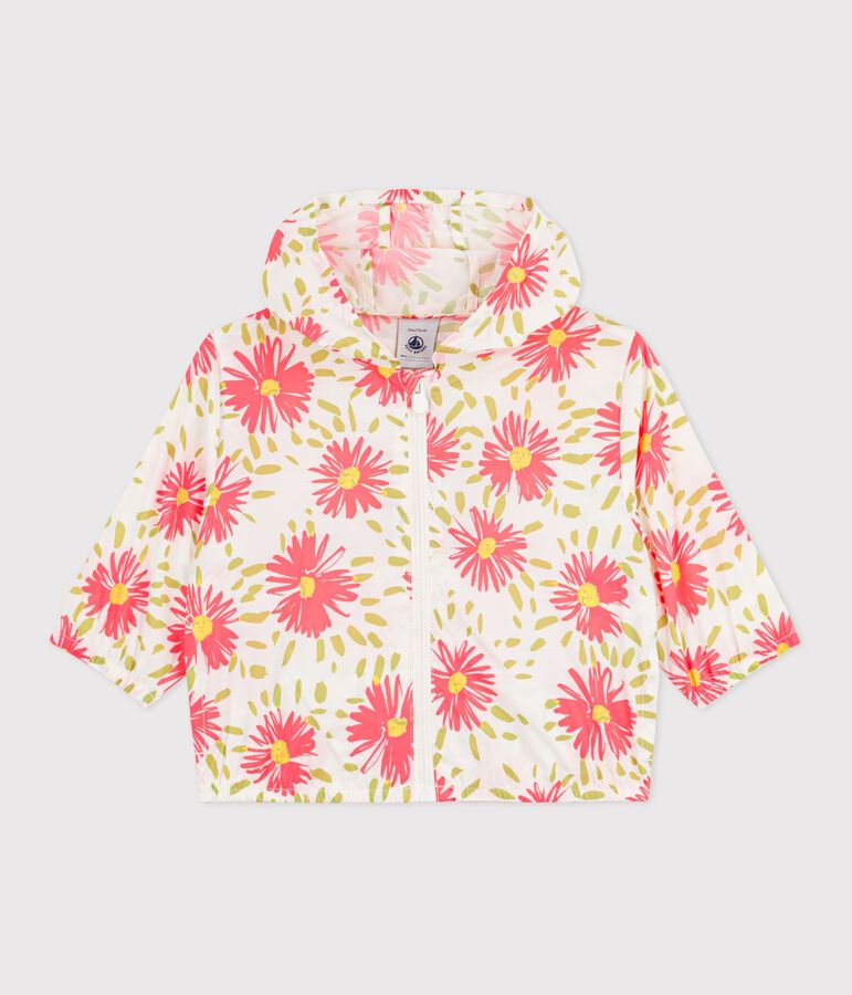Babies' ultra-lightweight windbreaker MARSHMALLOW white/MULTICO white