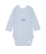 Newborn baby boy long-sleeve bodysuit in milleraies stripe