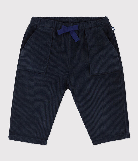 Babies' Wide Ribbed Corduroy Trousers SMOKING blue