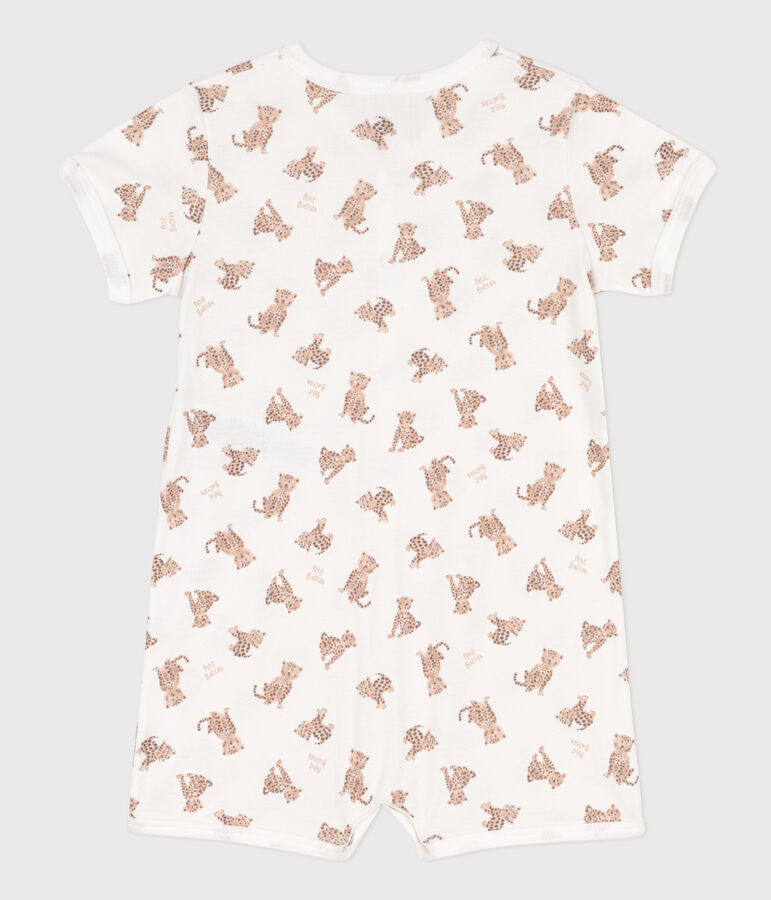 Babies' Printed Cotton Short Playsuit MARSHMALLOW white/MULTICO white