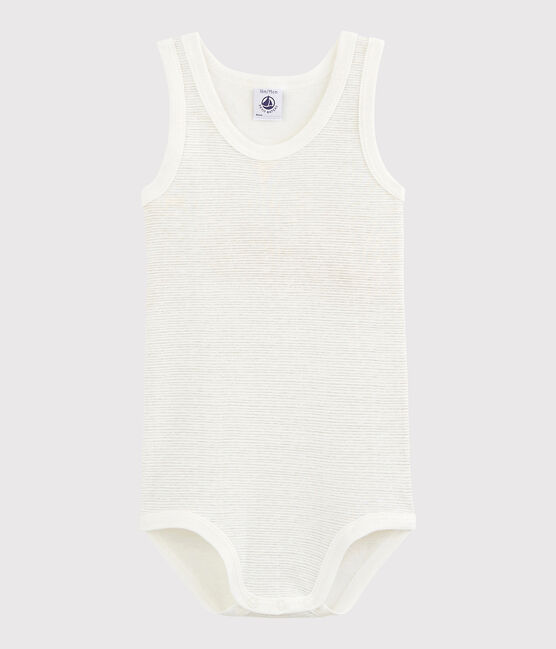 Unisex Babies' Sleeveless Bodysuit LAIT white/MISTIGRI grey
