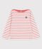 Unisex Children's Striped Cotton Top MARSHMALLOW white/PAPAYE