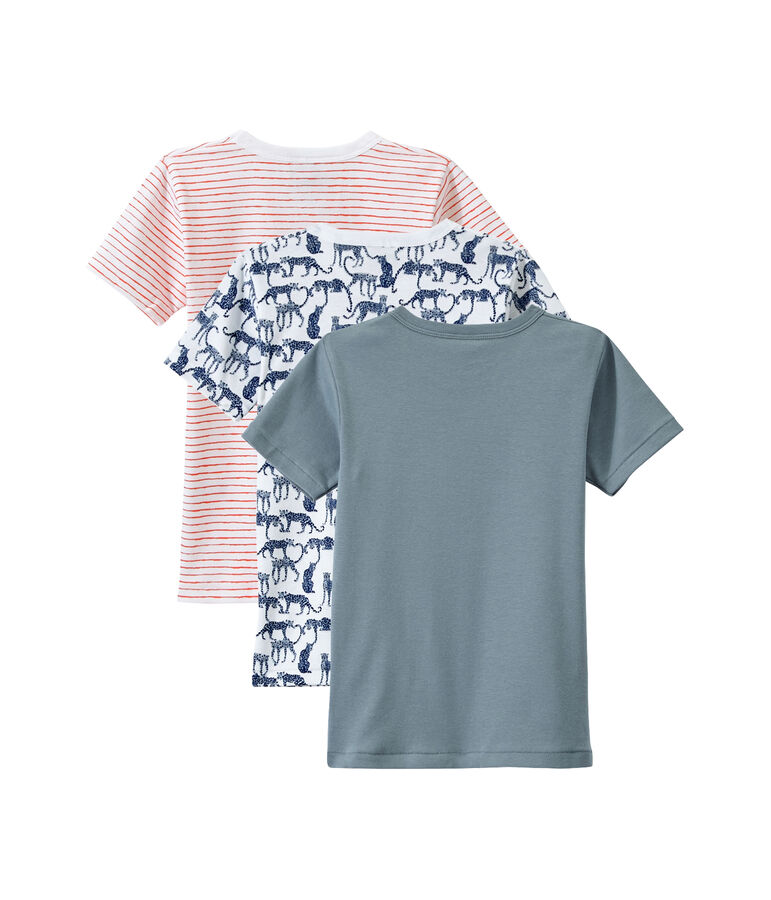Set of 3 boys' short-sleeved t-shirts white