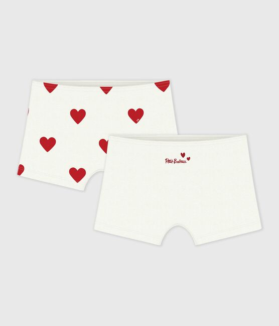 Children's heart-print cotton  shorties - 2-pack variante 1